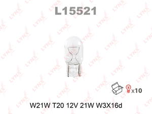 Лампа LYNXauto L15521 W21W 12V W3X16D