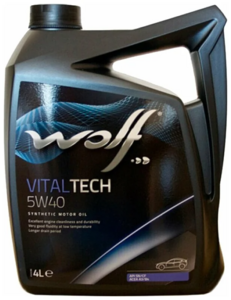 Моторное масло WOLF VITALTECH 5W40 831192 (4л) ACEA  A3/B4-10 API SN/CF 
