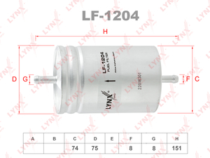 Фильтр топливный LYNXauto LF1204