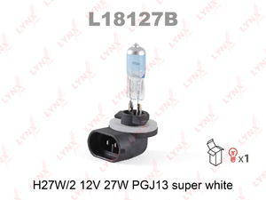 Лампа H27W/2 12V PGJ13 SUPER WHITE LYNXauto L18127B