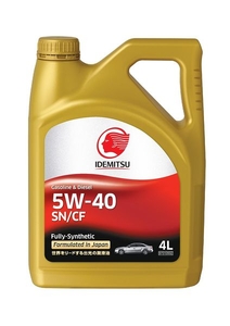 Моторное масло IDEMITSU 5W-40 SN/CF синтетическое 4 л